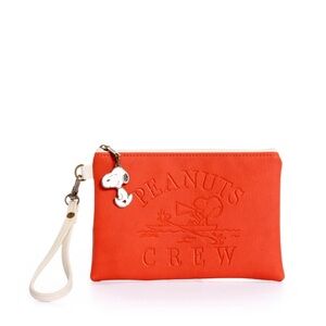 Peanuts Orange Wristlet with Snoopy Charm